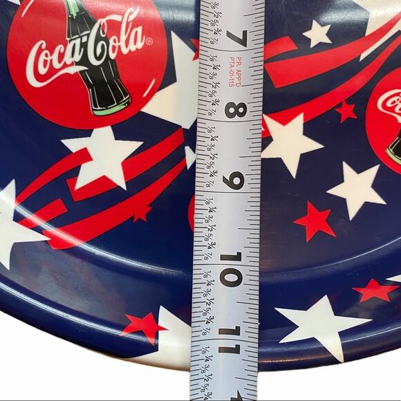 Coca-Cola Patriotic Plasticware Tray, 2-Plates, 2-Bowls, Chip dip Tray Bundle - Picture 12 of 13